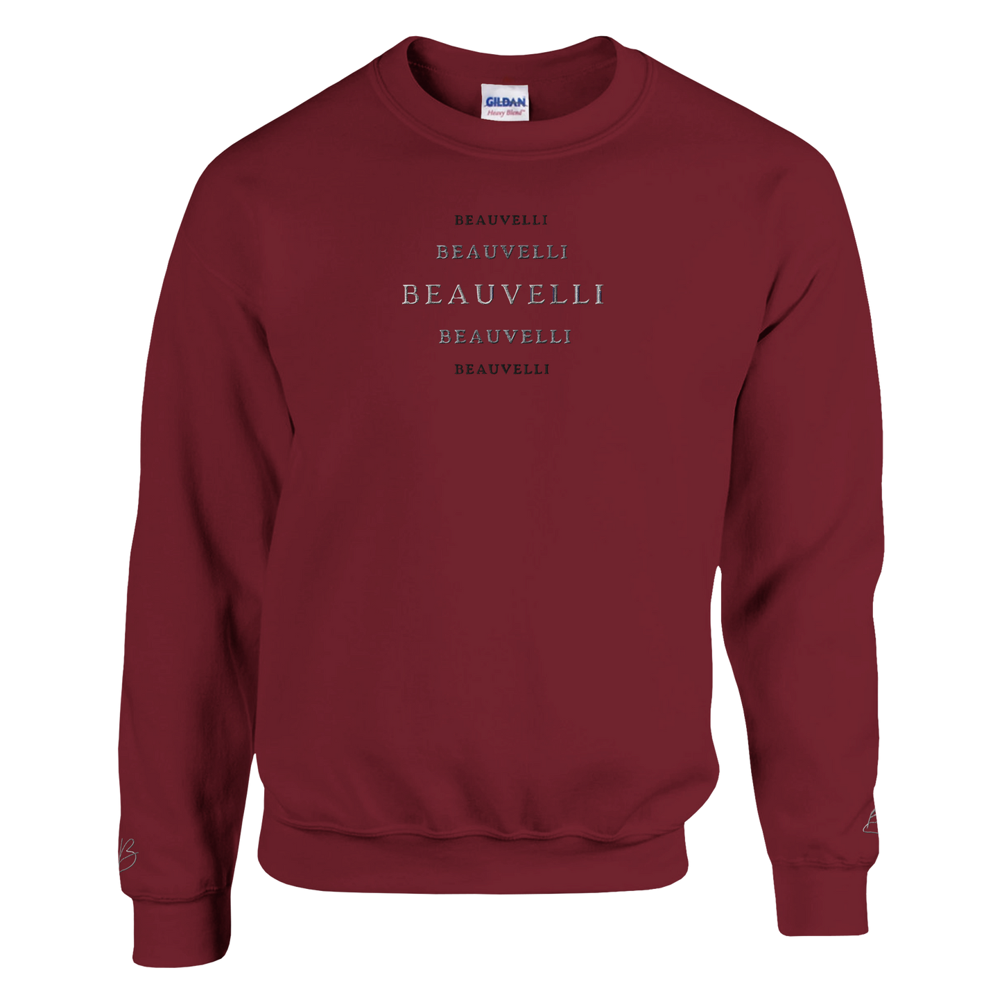 Hoodie Foncé Premium Front Dégradé Bordeaux